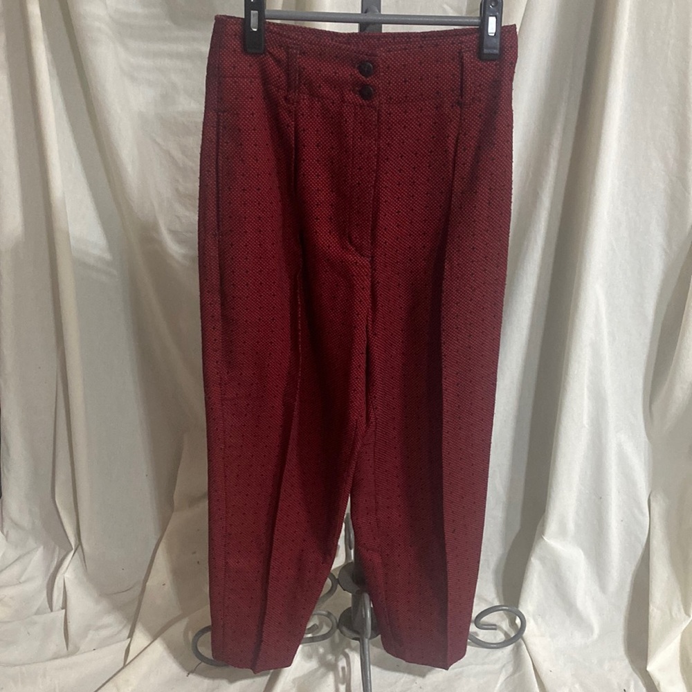 Tomboy clothing company red and black pants- vintage- size 7 fits more like a 2.
